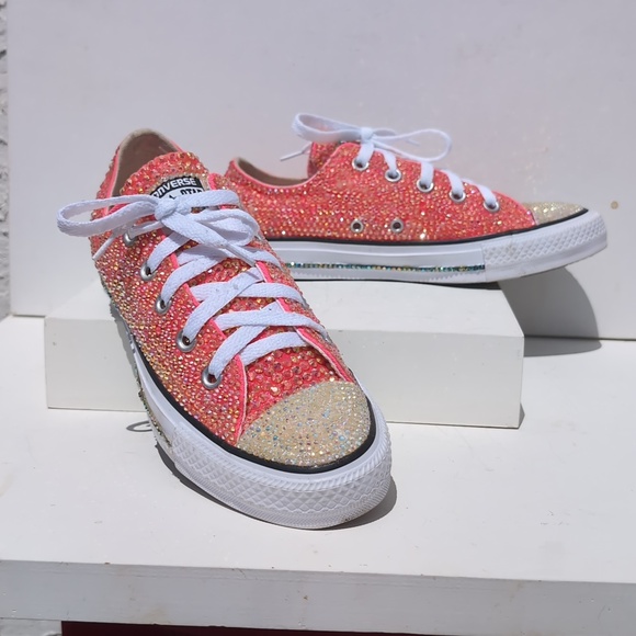 Converse Shoes - Converse Pink Glitter Low-Tops Size 6
